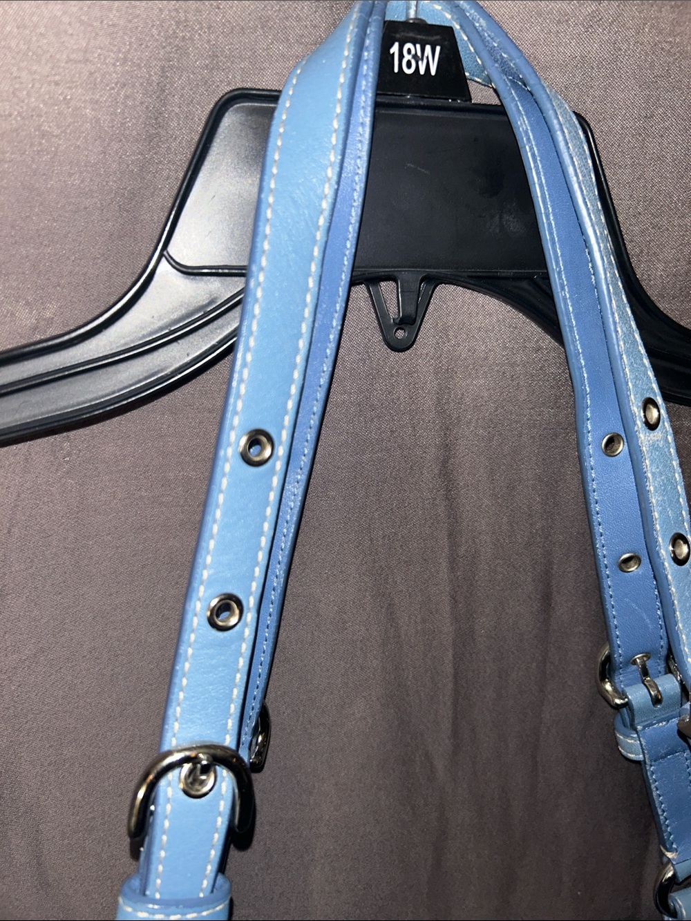 Coach F13759 Light Blue Gallery Tote Bag with Signature Charm - Picture 8 of 16
